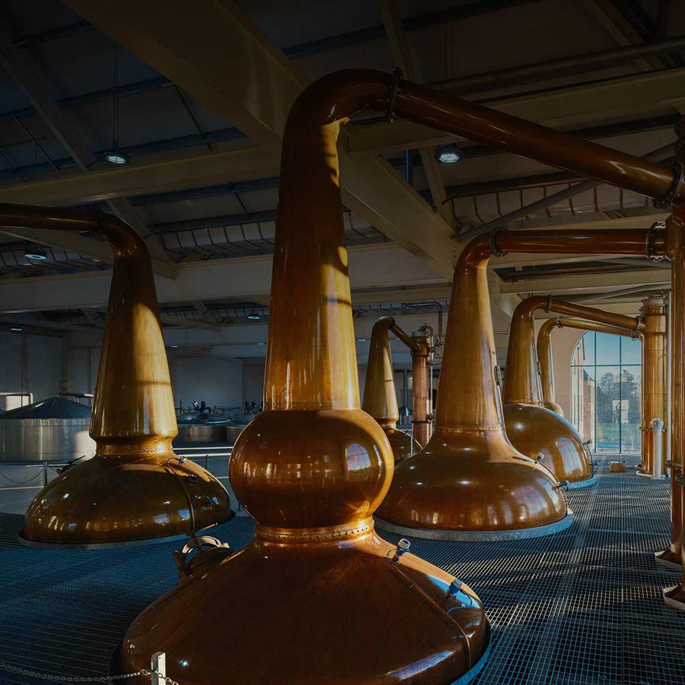 Tullamore D.E.W. distillery stills